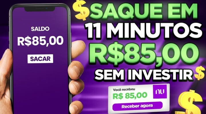 [SAQUE EM 11 MIN] APP Pagando R$85,00 (SEM INVESTIR) | Como Ganhar Dinheiro na Internet (2022-2023)