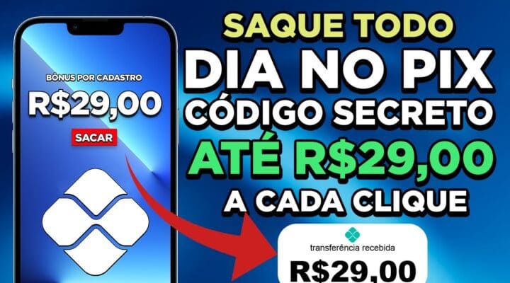 SAQUE TODO DIA no PIX com esse CÓDIGO [Ganhe R$ 29,00 a CADA CLIQUE] Ganhe Dinheiro na internet