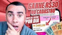 LANÇOU NOVO SITE PAGANDO R$30 NO CADASTRO + R$100 POR DIA (Ganhar Dinheiro na Internet)