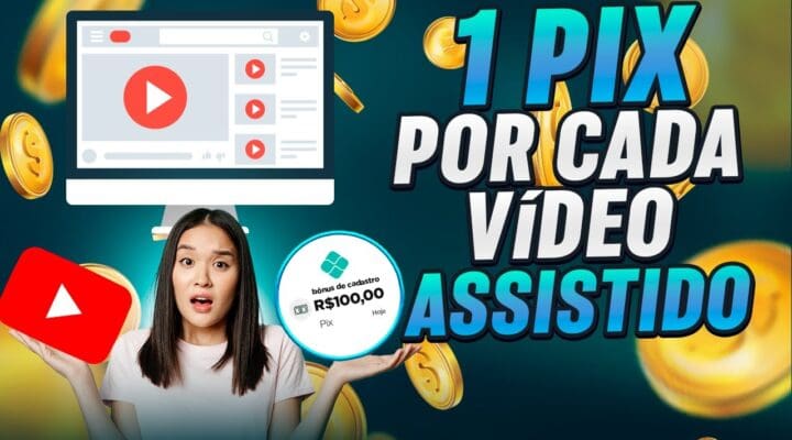 🚨GANHE 1 PIX por cada VÍDEO📺 ASSISTIDO TODOS os DIAS Como ganhar dinheiro na internet🤑