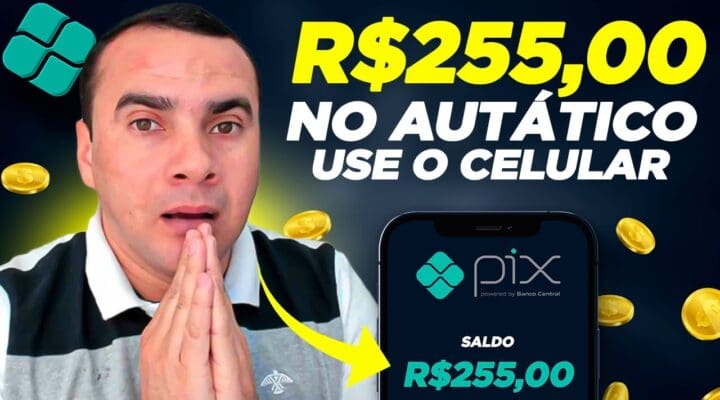 🤑Ganhe no AUTOMÁTICO ate R$ 255,00 por SEMANA Use o Celular (GRÁTIS) Ganhar dinheiro online grátis