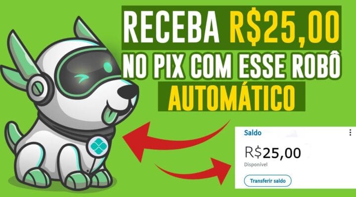 GANHE $25,00 AGORA Usando esse ROBÔ que PAGA no PIX Automático | Ganhar Dinheiro na Internet