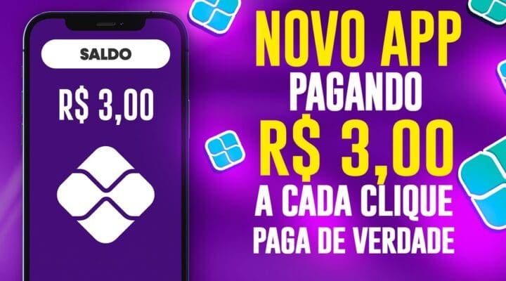 NOVO APP PAGANDO R$ 3,00 de VERDADE a CADA CLIQUE ATIVE AGORA (SAQUE TODO DIA NO PIX)