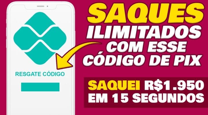 SAQUES ILIMITADOS com esse CÓDIGO de PIX [Saquei R$1.950 em 15 Segundos] Ganhar Dinheiro Online