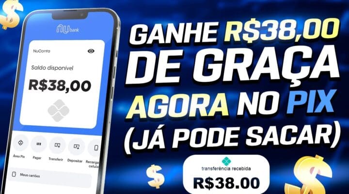 Ganhe R$38,00 de GRAÇA Agora (JÁ PODE SACAR) – APLICATIVO PAGANDO de VERDADE NO PIX NA HORA