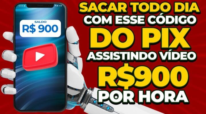 Ganhar Dinheiro Assistindo Vídeo nesse APP [R$900 Por HORA] SACAR TODO DIA com esse CÓDIGO do PIX