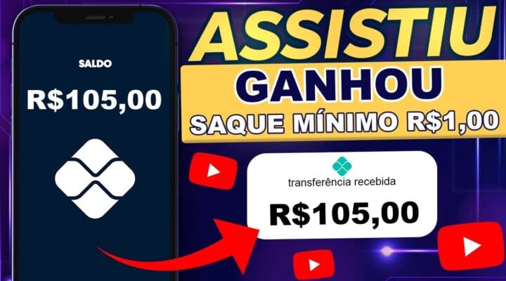 A CADA VÍDEO ASSISTIDO GANHE 1 PIX (SAQUE MÍNIMO R$1,00) App de Ganhar Dinheiro Assistindo Vídeo