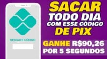 SACAR TODO DIA com esse CÓDIGO de PIX [Ganhe R$90,26 Por 5 segundos] Ganhar Dinheiro Online