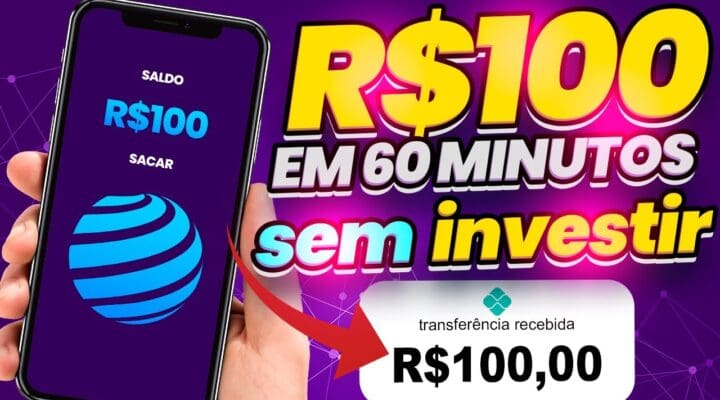 Ganhe R$100 a Cada 60 Minutos Nesse Aplicativo (SEM INVESTIR) | Ganhe dinheiro na internet 2023