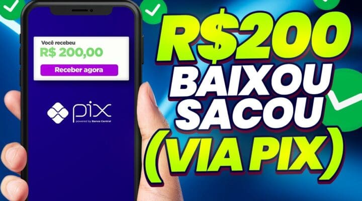 🔴CORRE! APLICATIVO da R$200 por um CADASTRO e JÁ SACA NA HORA via PIX Ganhe dinheiro na internet