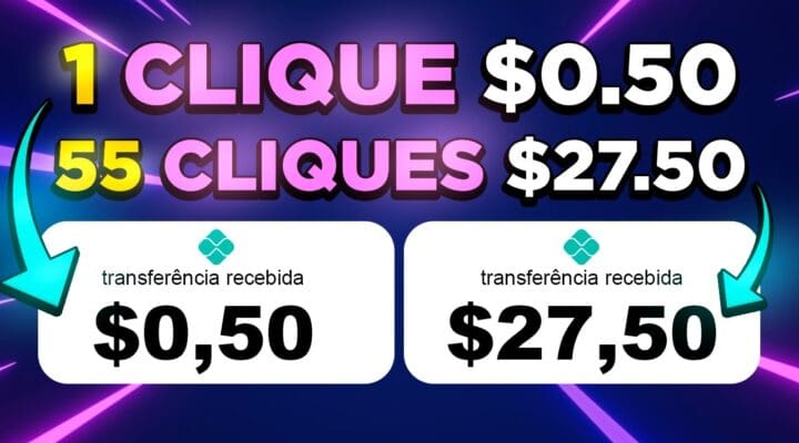 🆘Ganhar Dinheiro para CLICAR [1Clique=$0.50 | 55 Clique=$27.50] Ganhe dinheiro na internet