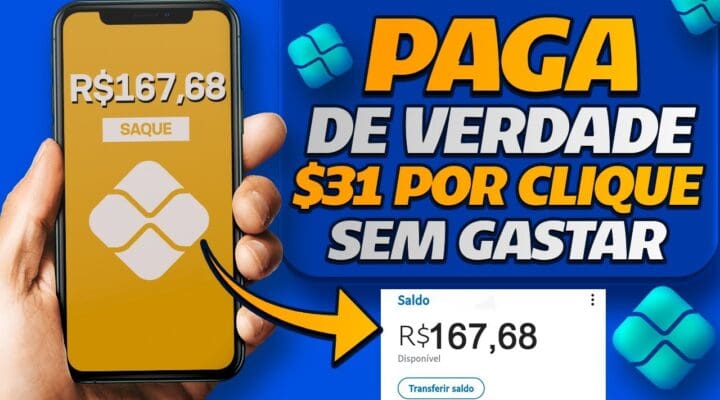 🚨Ganhe $ 31 por clique – APP pagando de Verdade [SEM GASTAR] Ganhar dinheiro na internet 2022