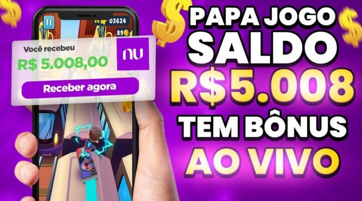 PAPA JOGO Saldo de R$5.000 Jogando AO VIVO [Tem Bônus] Ganhar Dinheiro Online 🔴 #LIVE