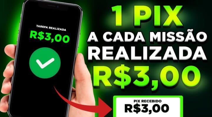 GANHE 1 PIX A CADA MISSÃO REALIZADA – App Fácil para Ganhar Dinheiro Via Pix (Dinheiro Online)