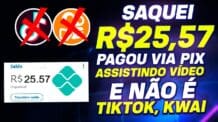 🤑SAQUEI R$25,57 PAGOU via PIX na HORA para ASSISTIR VÍDEO e NÃO é TIKTOK, KWAI Ganhe dinheiro online