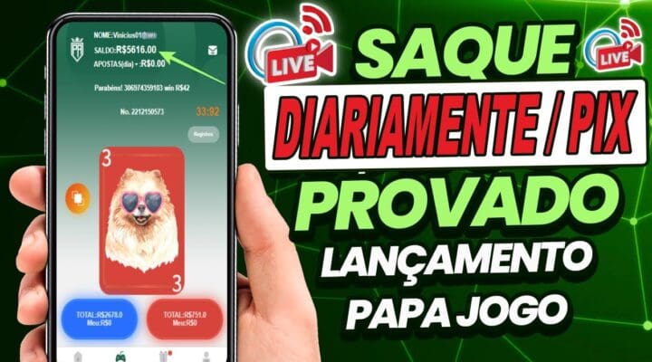 PAPA JOGO ESTRATÉGIA SUPREMA (Saque Diariamente)🔴 #LIVE AO VIVO Como ganhar dinheiro na internet