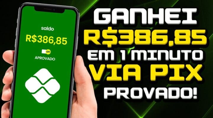 Saque todo dia GANHEI R$386,85 EM 1 MINUTO! Como Ganhar na internet via pix