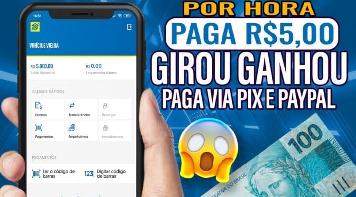 APP Pagando IMEDIATAMENTE R$5,00 Para Girar Roleta Ganhar Dinheiro na Internet (INCRÍVEL)