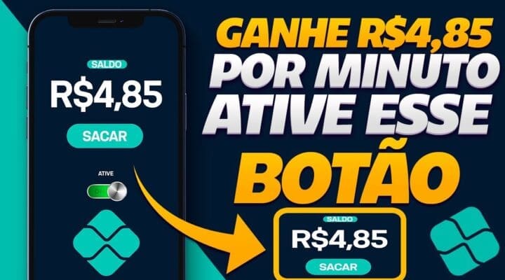 🚨Ative esse botão e ganhe R$ 4,85 (GRÁTIS) Por MINUTO Use o Celular – Ganhar Dinheiro na Internet