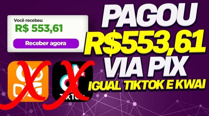 😲APLICATIVO PAGOU via PIX R$553,61 ASSISTINDO LIVE – igual TIKTOK e KWAI paga para assistir vídeos