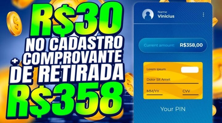 🔥URGENTE! NOVO APP que dá R$30 SÓ por se cadastrar! 💰 Veja o COMPROVANTE de RETIRADA R$358!