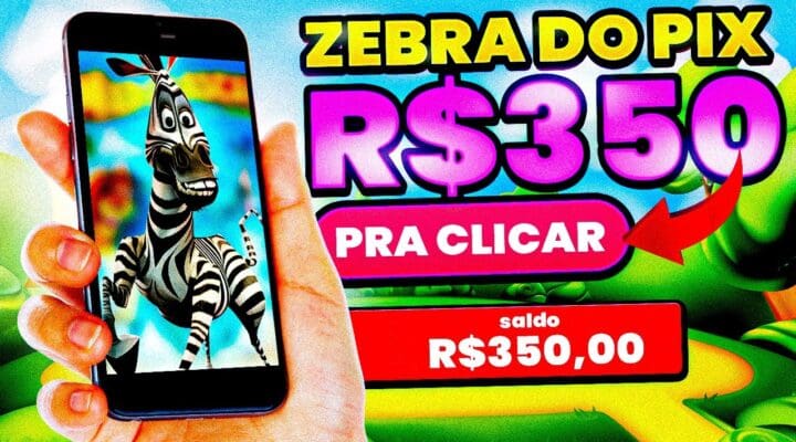 Ganhe Dinheiro Facilmente: Aplicativo Zebra Oferece até R$350 por Múltiplos Cliques! 🚀