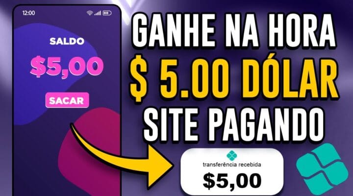 GANHE NA HORA $ 5.00 DÓLAR – Site Pagando no Cadastro em 2022 (Ganhar dinheiro online)