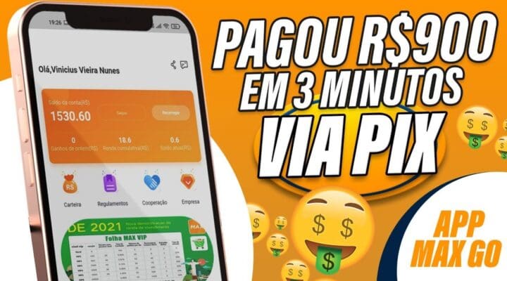 SITE PAGANDO R$900 Dinheiro Online Em 3 Minutos + Prova De Pagamento [Aplicativo Max Go]