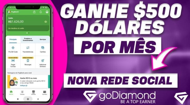 [GO DIAMOND]Melhor SITE PARA GANHAR DINHEIRO $500 de VERDADE Rápido Como Ganhar Dinheiro na Internet