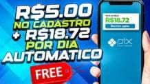 💸R$ 5.00 no CADASTRO + R$18.72 por DIA AUTOMATICO (LANÇAMENTO) Como ganhar dinheiro na internet