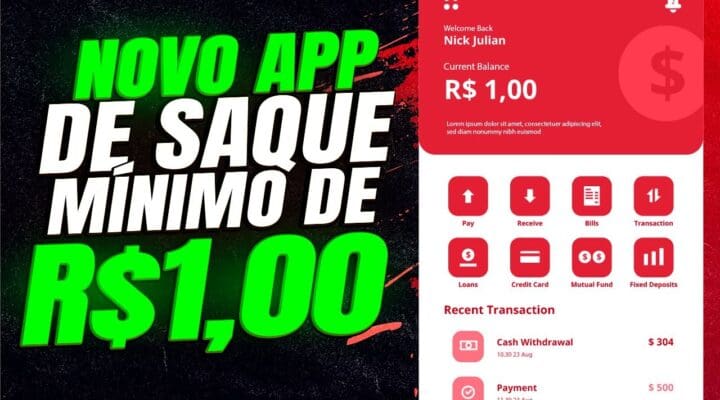 NOVO SAQUE MÍNIMO R$1.00 (NO PIX) SEM INVESTIR APP que PAGA de VERDADE Ganhar dinheiro na internet