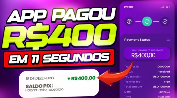 APP PAGANDO R$400 via PIX NA HORA! APLICATIVO PARA GANHAR DINHEIRO de VERDADE EM 2023 e 2024