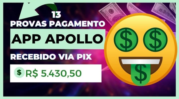 13 PROVAS de PAGAMENTO APP APOLLO R$ 5.430,50 VIA PIX CLICOU GANHOU Como Ganhar dinheiro na internet