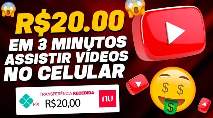 🥳App NOVO Pagando 1 PIX Por VÍDEO ASSISTIDO DINHEIRO de VERDADE Como Ganhar Dinheiro na Internet