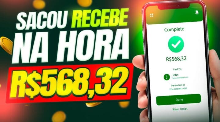 R$58 em SEGUNDOS COM CELULAR! [Prova R$568,32] NOVO APP PAGA PIX de VERDADE 💰💸 | Vinicius Vieira