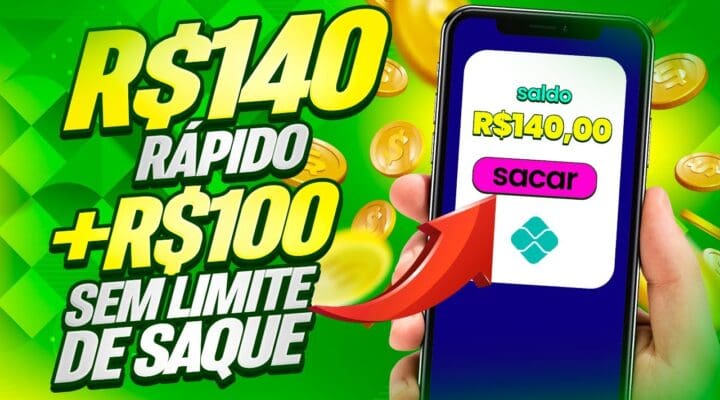 COMO GANHAR R$140 RÁPIDO NOVO APP PAGA +R$100 no CADASTRO SEM LIMITE de SAQUE Ganhe dinheiro online