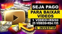 Ganhe $750 Baixando Vídeos do Youtube [Baixe 25Vídeos = R$4.155,00]Como Ganhar Dinheiro na Internet
