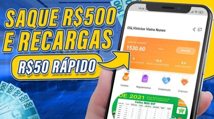 SAQUE R$500 e RECARGAS R$50 no (Aplicativo Max Go Como Ganhar Dinheiro na Internet)