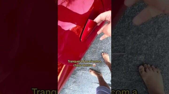 Daniel Penin trancou a Ferrari com a chave dentro #danielpenin