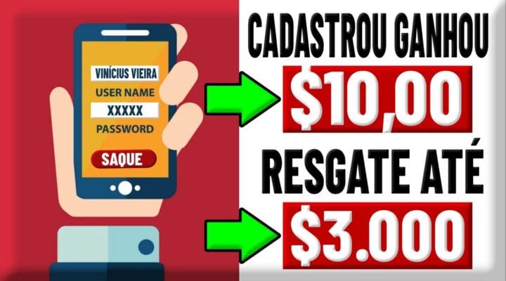 [CADASTROU GANHOU $10] Resgate até $3.000 no seu PIX Como Ganhar Dinheiro na internet