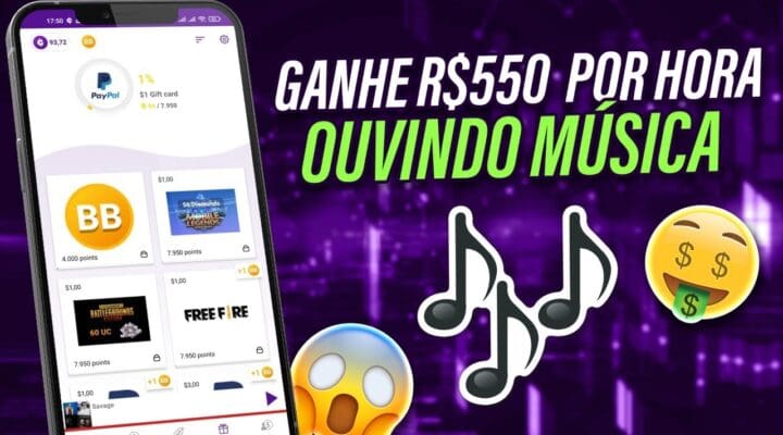 NOVO APP de Ganhar Dinheiro na Internet (PAGA $550 PARA OUVIR MÚSICAS)