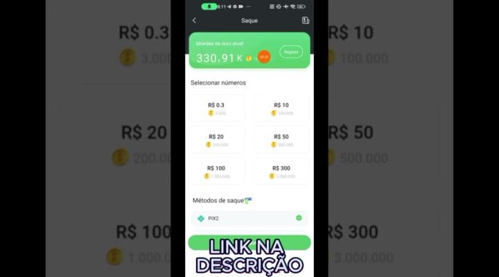 SAQUE MÍNIMO R$0,30 RECEBI R$100  Assistido Vídeo de 15 segundos! Saque Ilimitado TODO DIA #Shorts