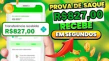 Prova de Saque R$827😱 APP NOVO PAGA até R$100 por CADASTRO SEM LIMITE de SAQUE RECEBE NA HORA