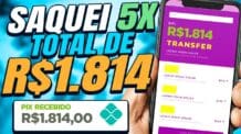 SAQUEI 5X R$1.814 APLICATIVO PAGANDO PIX em DINHEIRO de VERDADE em 2024 Ganhar dinheiro na internet