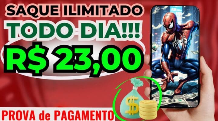 Como SACAR R$23,00 TODO DIA (VIA PIX, E RECEBER na HORA) – APP de CELULAR que PAGAM de VERDADE