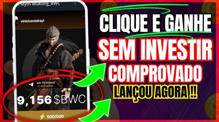 [❌SEM INVESTIR COMPROVEI] Ganhe Dinheiro a Cada CLIQUE na HORA –  APP PAGA Dinheiro de VERDADE