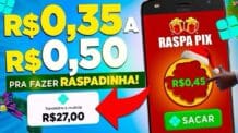 🤑✅ Fiz R$27,00 Raspando 50 Vezes em 15 minutos E já SAQUEI o DINHEIRO no PIX + R$20 no CADASTRO😱