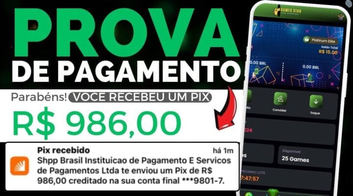 PROVA de PAGAMENTO R$986 Games-Stag JOGOU GANHOU LANÇOU AGORA PLATAFORMA de Ganhar Dinheiro Jogando