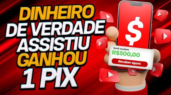 🥳App NOVO Pagando 1 PIX Por VÍDEO ASSISTIDO DINHEIRO de VERDADE Como Ganhar Dinheiro na Internet