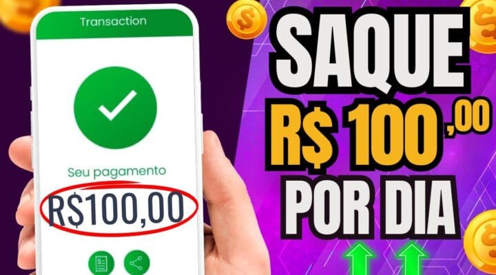 GANHE R$100 REAIS POR DIA [PAGA VIA PIX] APLICATIVO de CELULAR que PAGAM de VERDADE